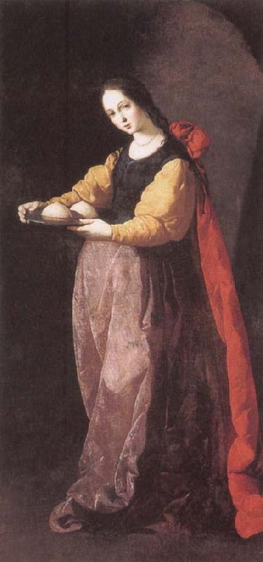 Francisco de Zurbaran St Agatha Sweden oil painting art